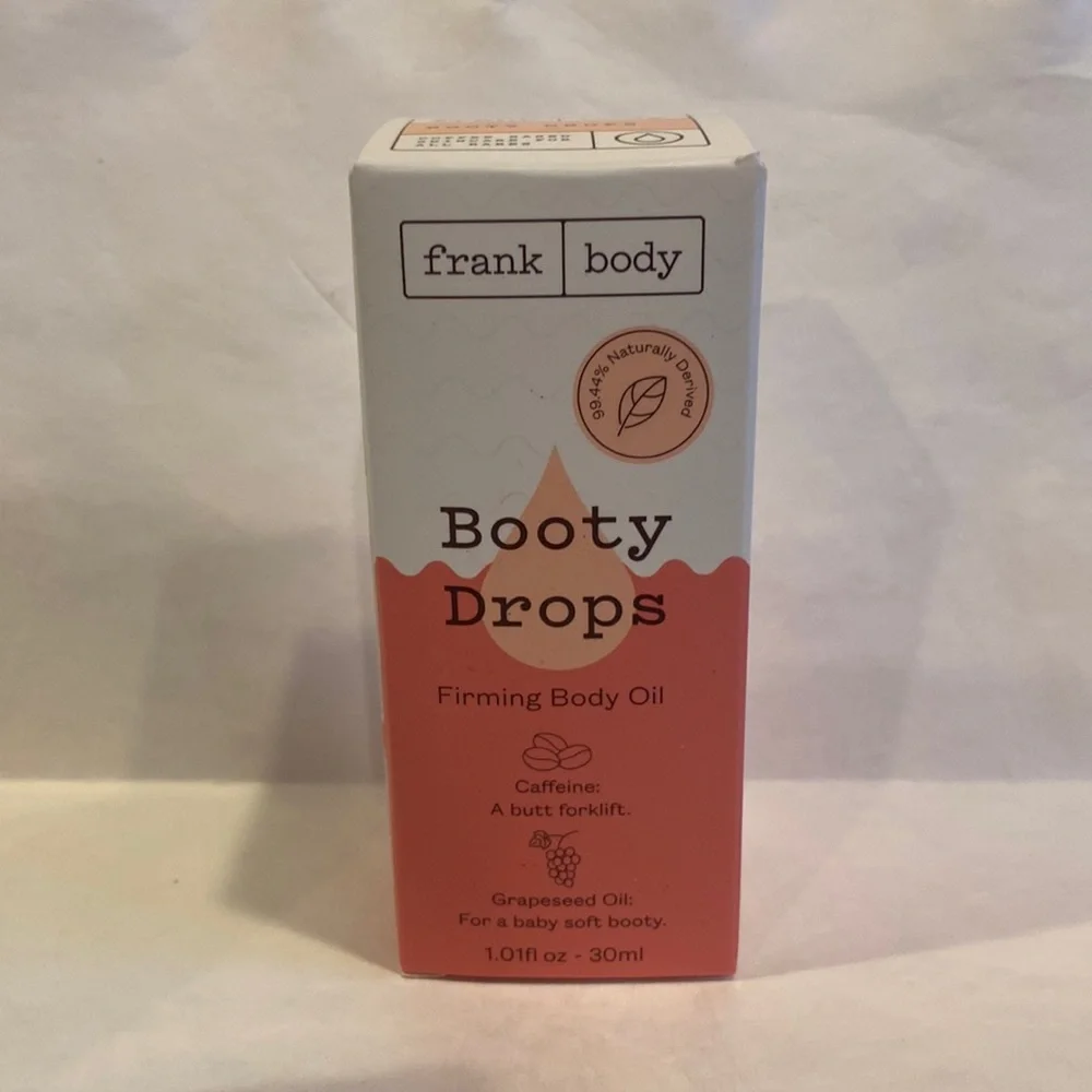 FRANK BODY Booty Drops Firming Body Oil 1.0 oz $18 CLEAN BEAUTY NIB